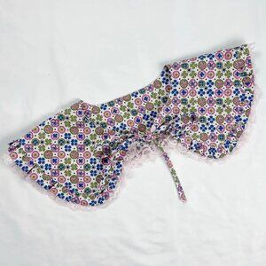 Floral Print Detachable Collar with Lace Trim – Cottagecore & Vintage Inspired